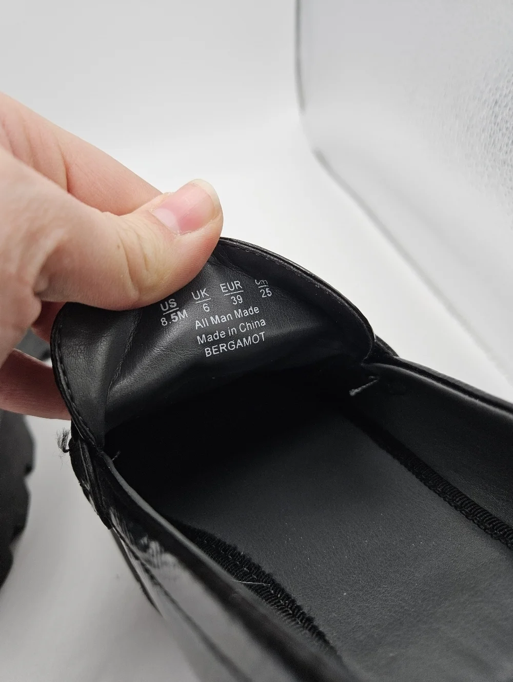 Franco Sarto Bergamot black patent lug sole loafers size 8.5M